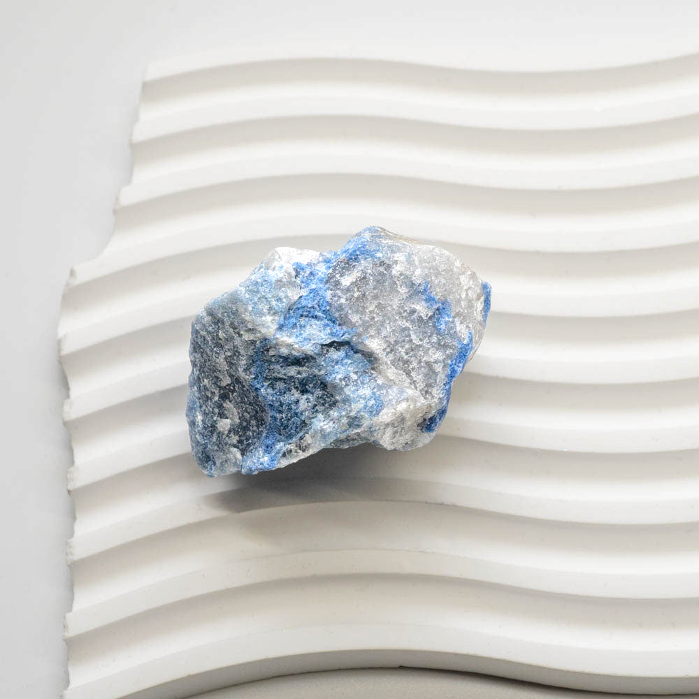 Blue quartz crystal rough