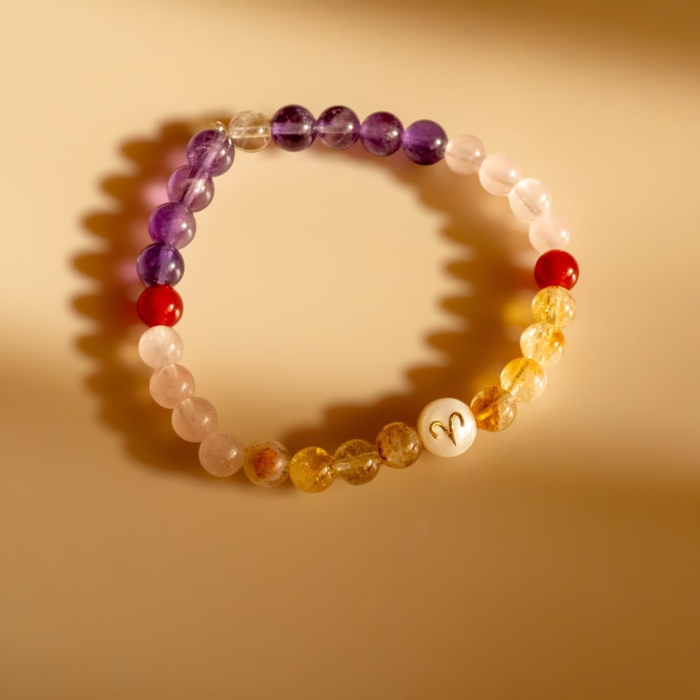 Aries Zodiac beaded bracelet