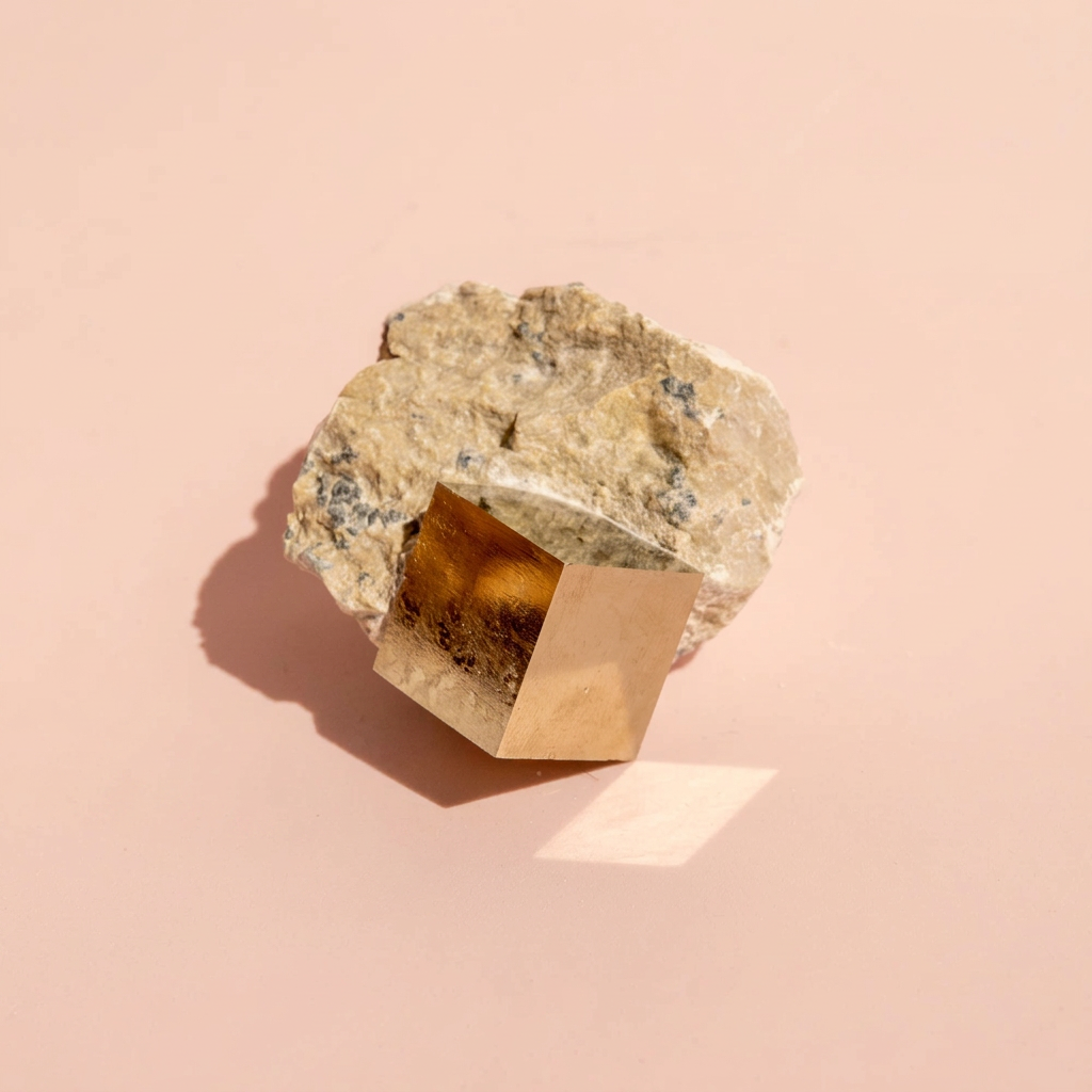 Pyrite Matrix Cube