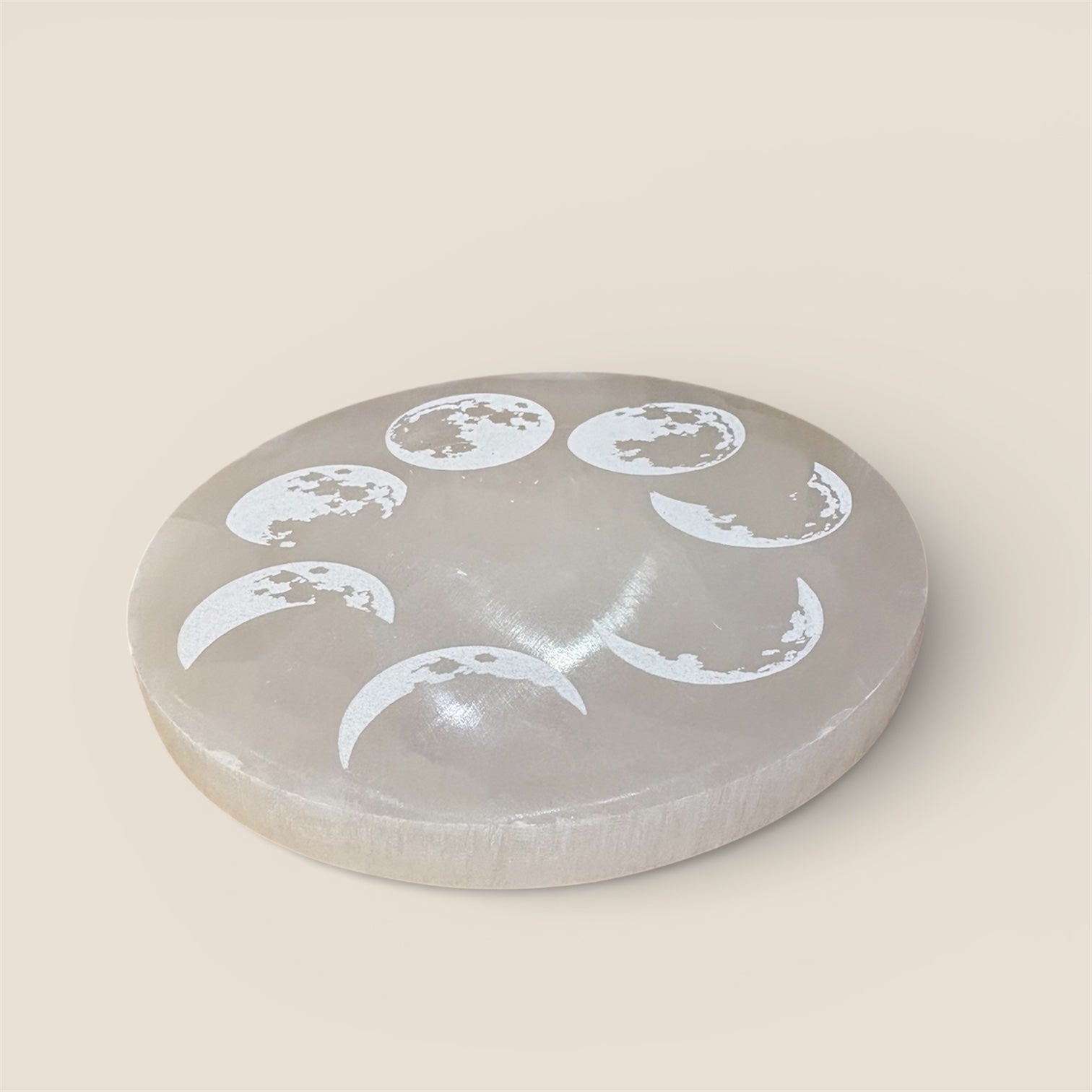 Selenite Charging Plate Moon Phase