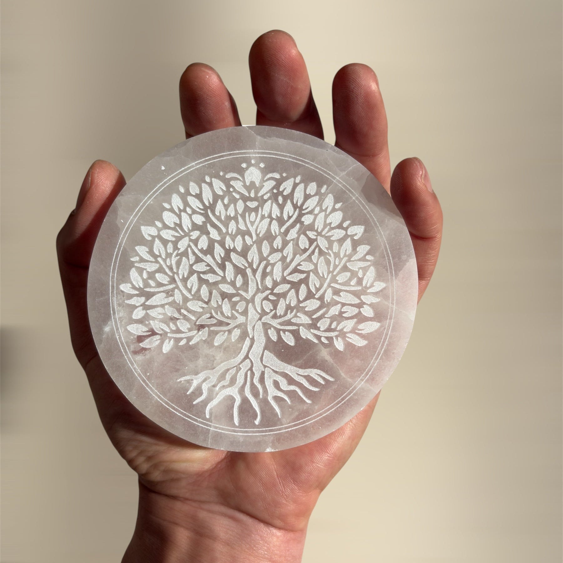 Selenite Charging Plate Tree of Life