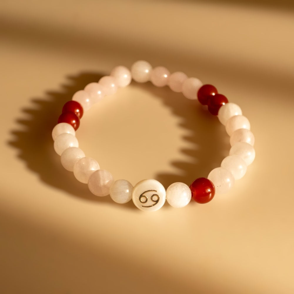 cancer zodiac beaded bracelet