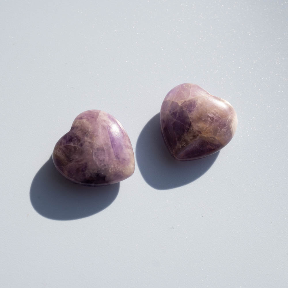 chevron amethyst heart mini