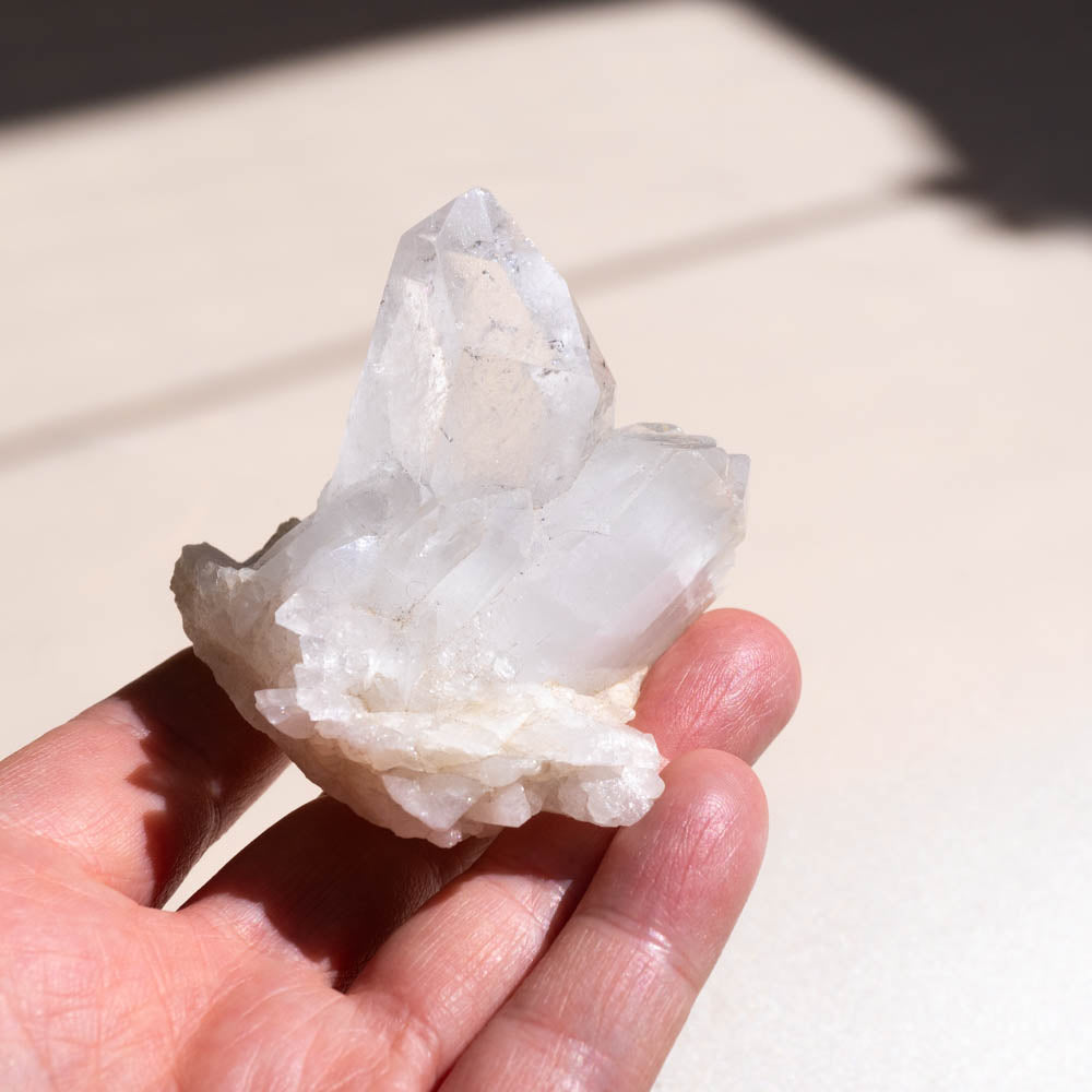 clear quartz cluster