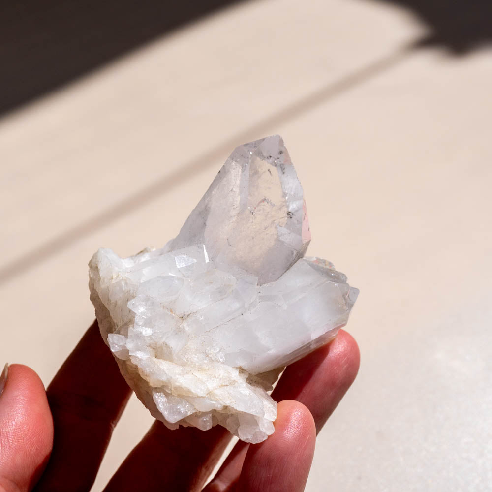 clear quartz cluster