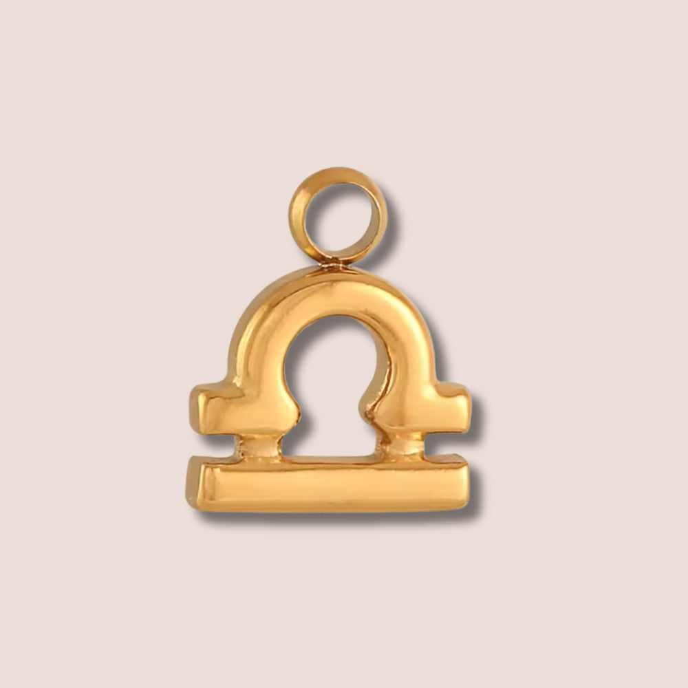 libra gold charm