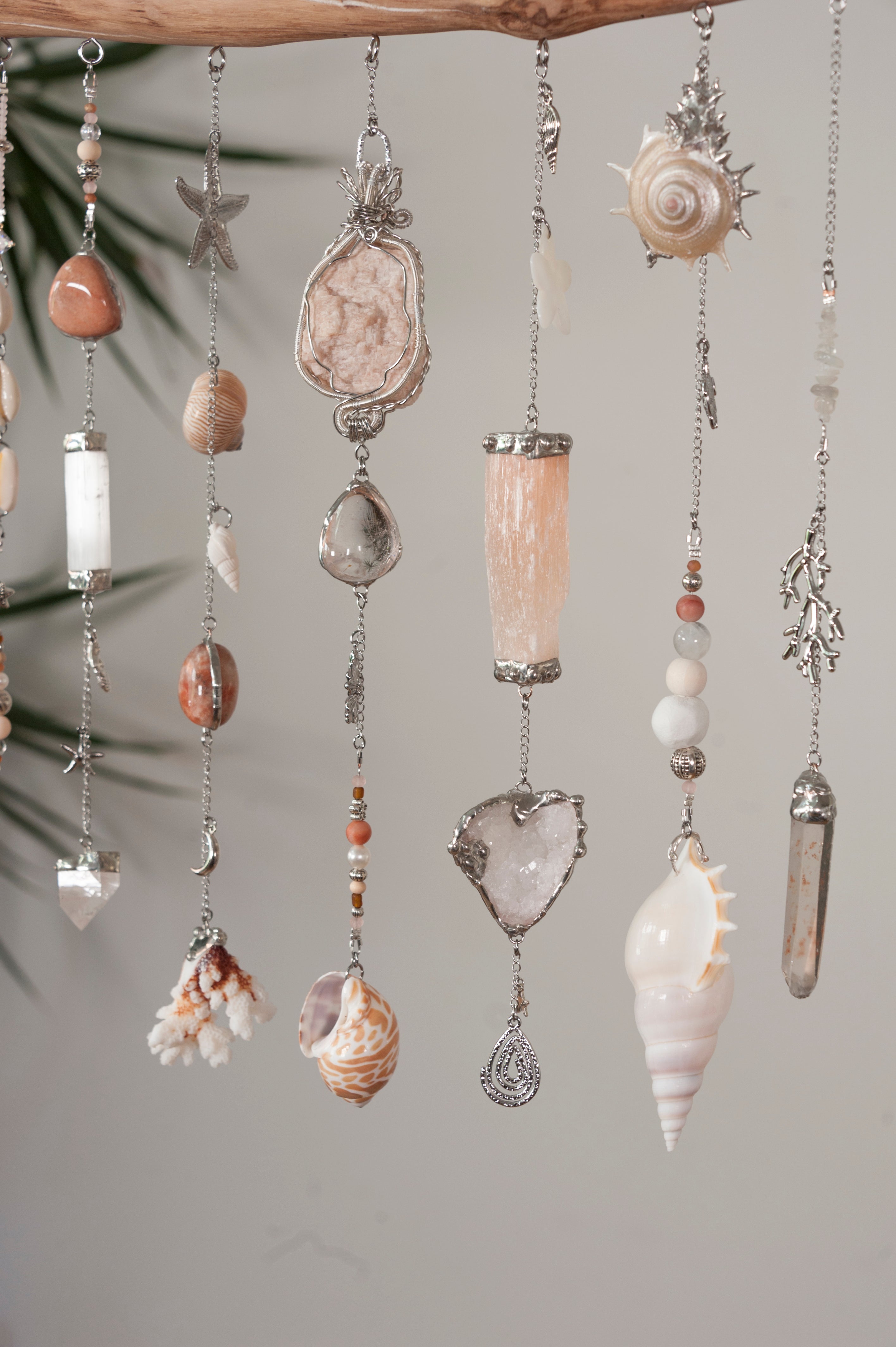 Coral Skies Crystal Driftwood Wall Hanging