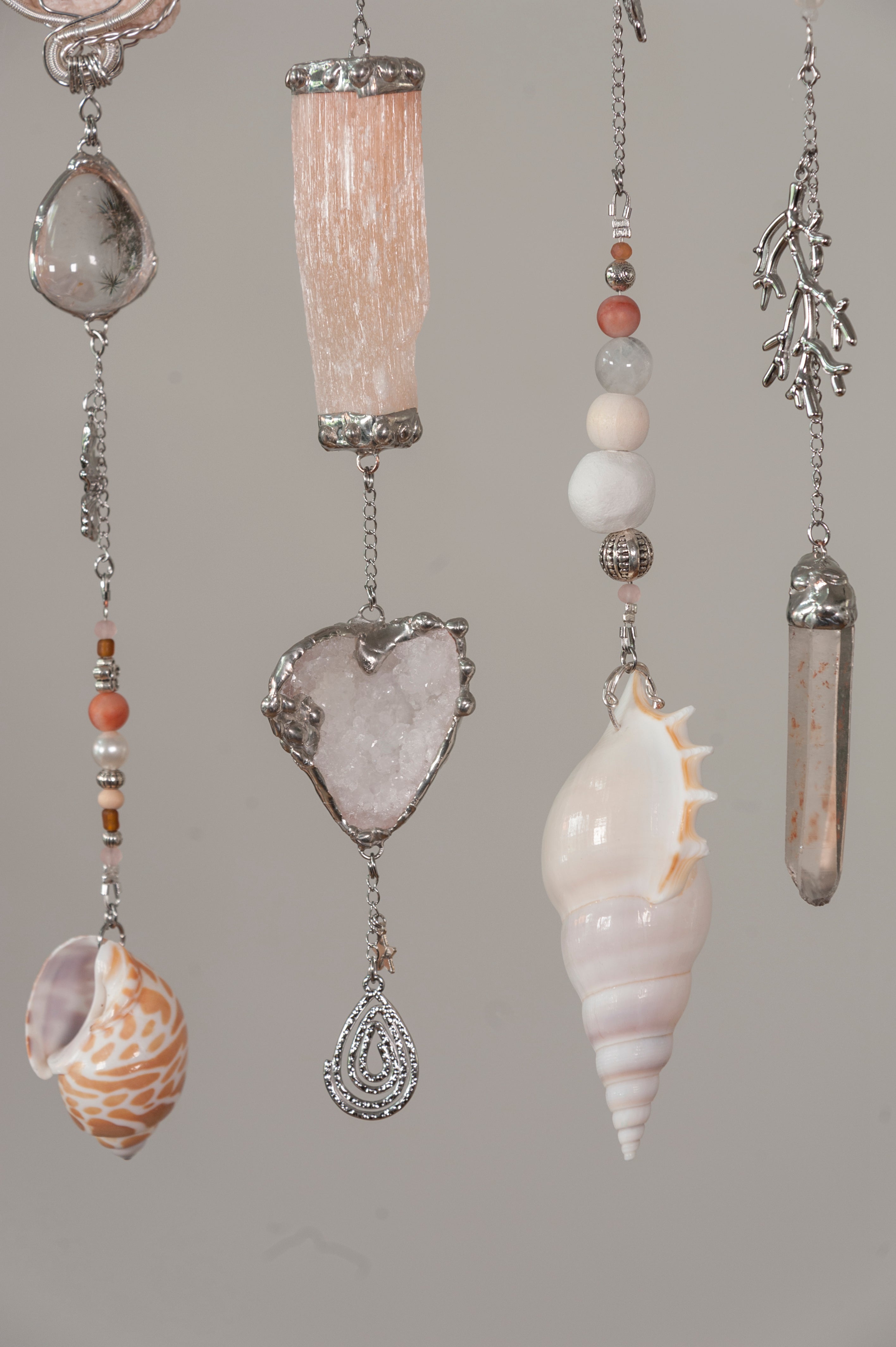 Coral Skies Crystal Driftwood Wall Hanging