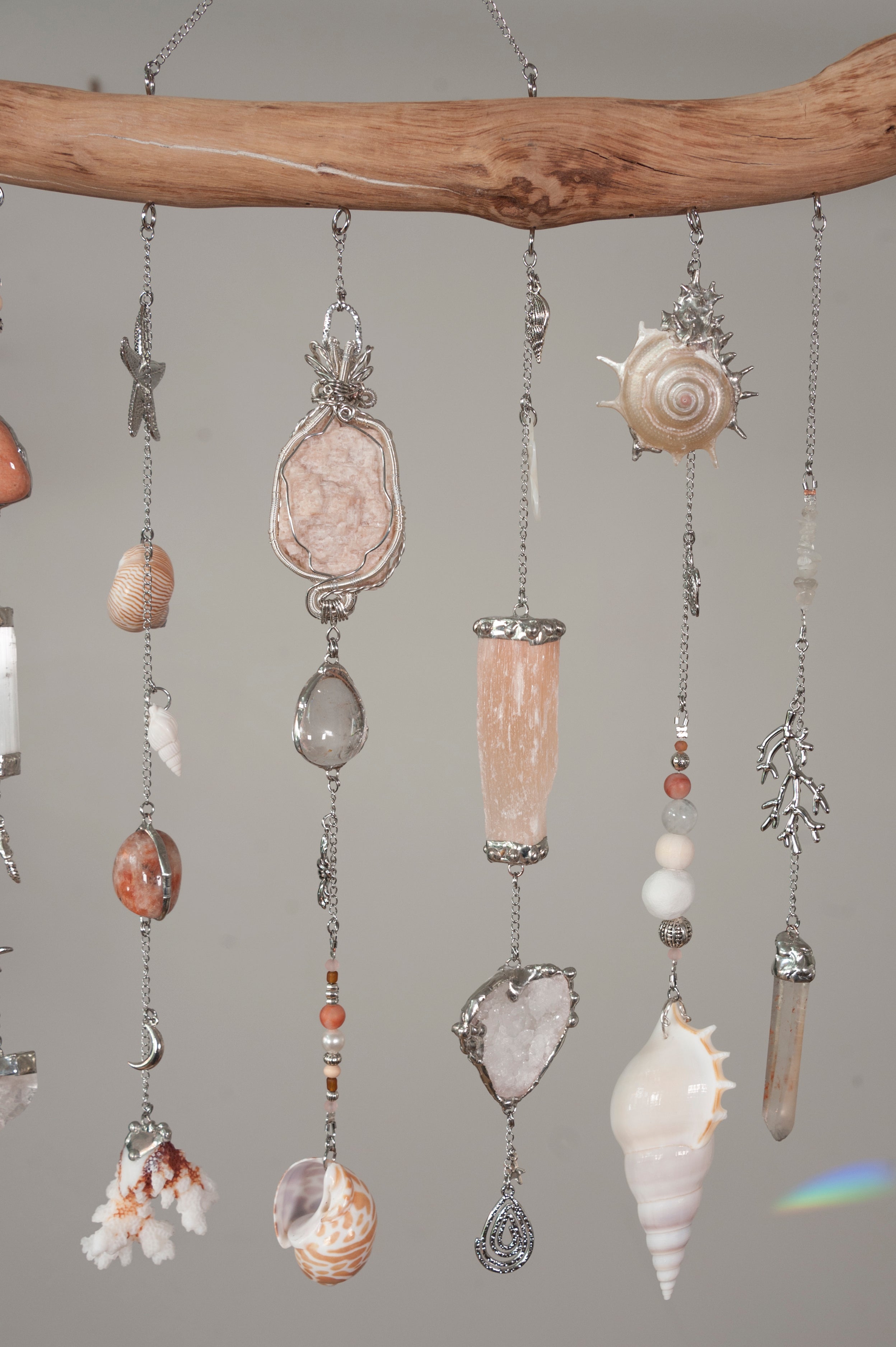 Coral Skies Crystal Driftwood Wall Hanging