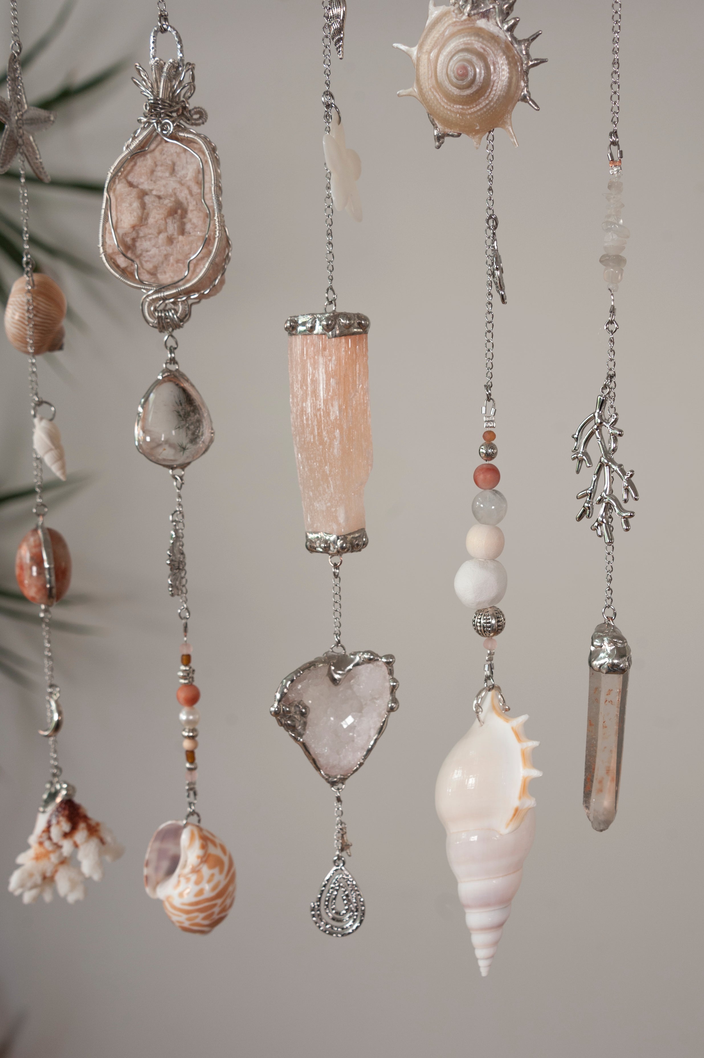 Coral Skies Crystal Driftwood Wall Hanging