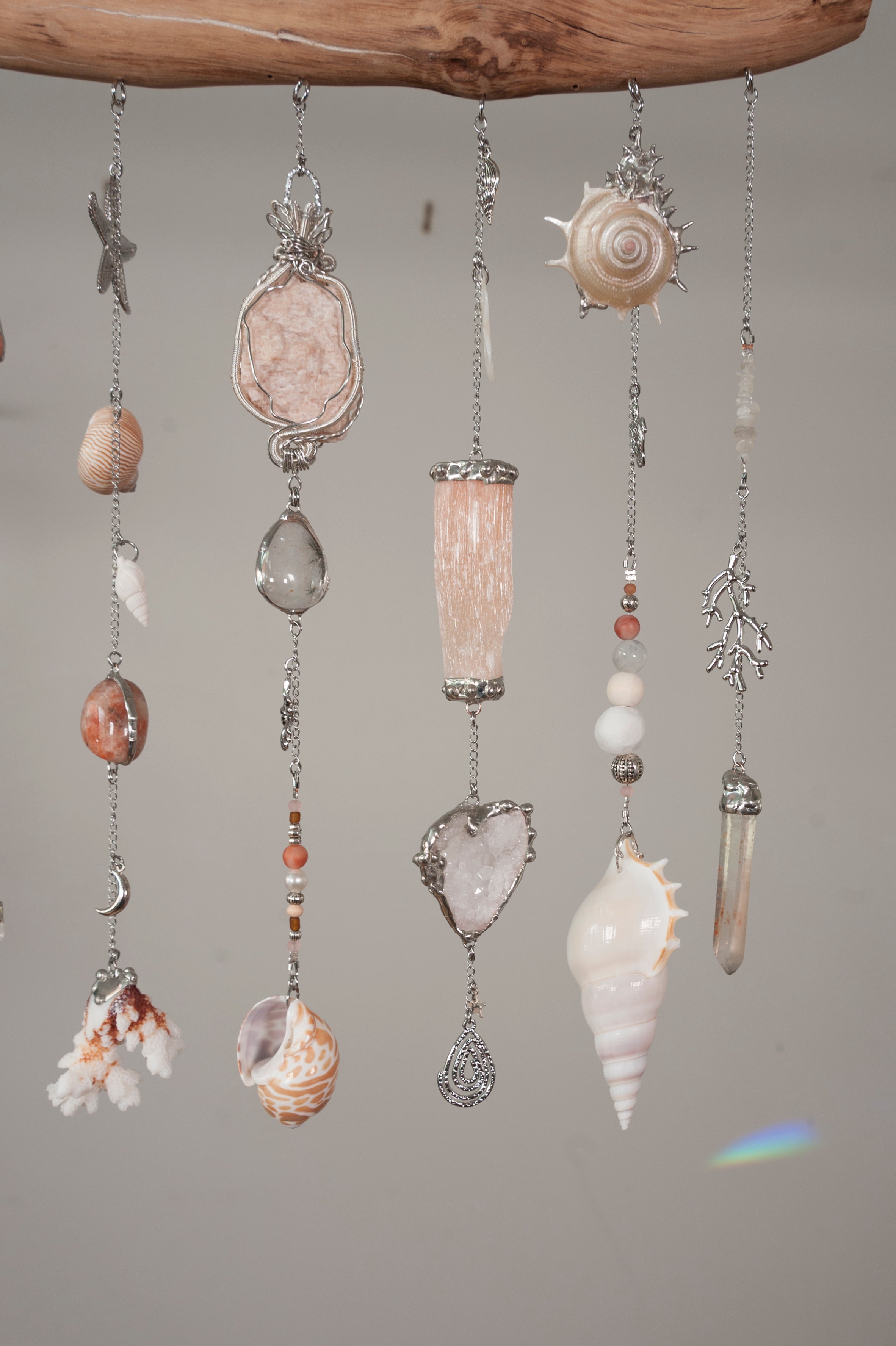Coral Skies Crystal Driftwood Wall Hanging
