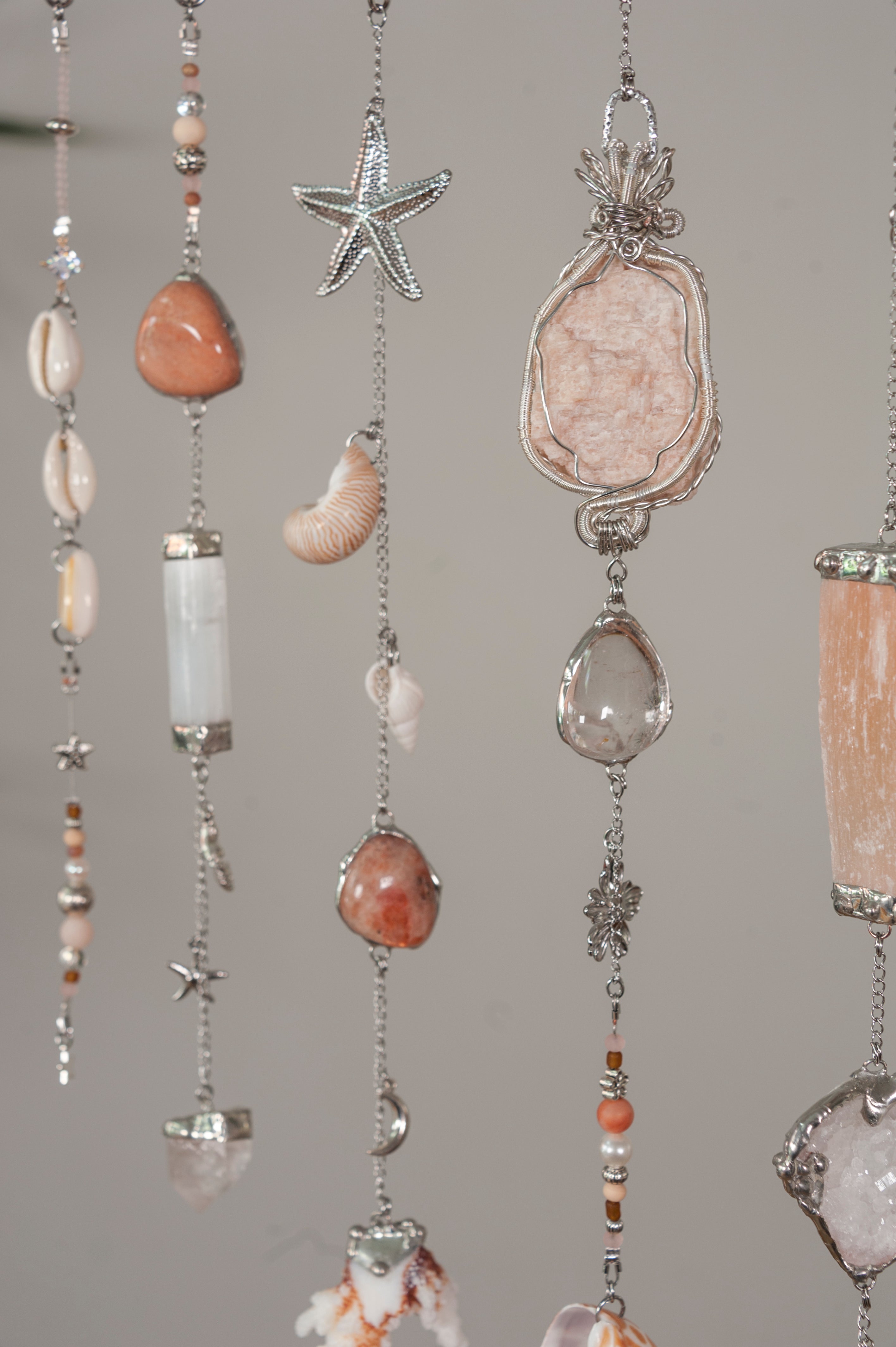 Coral Skies Crystal Driftwood Wall Hanging