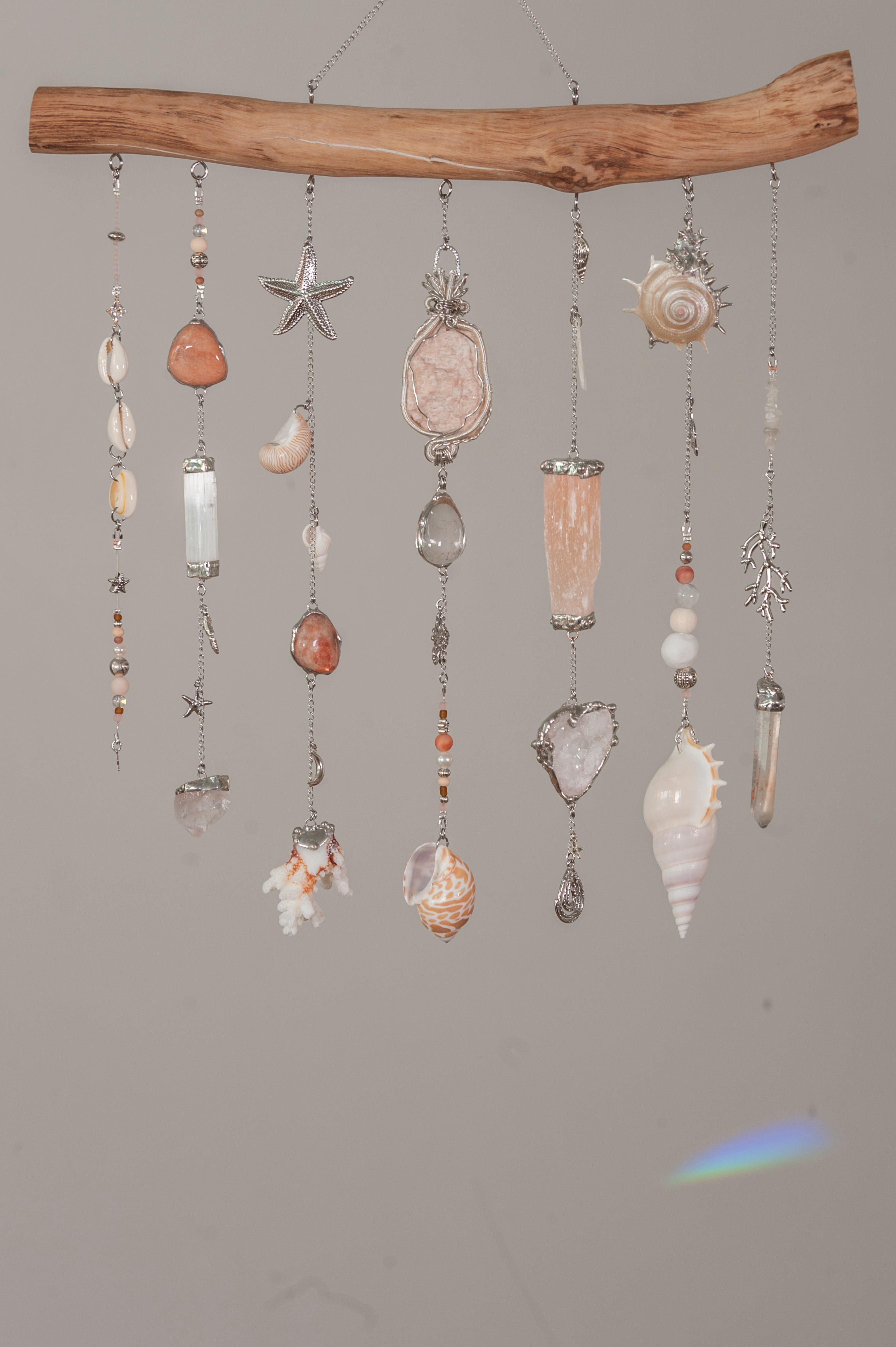 Coral Skies Crystal Driftwood Wall Hanging
