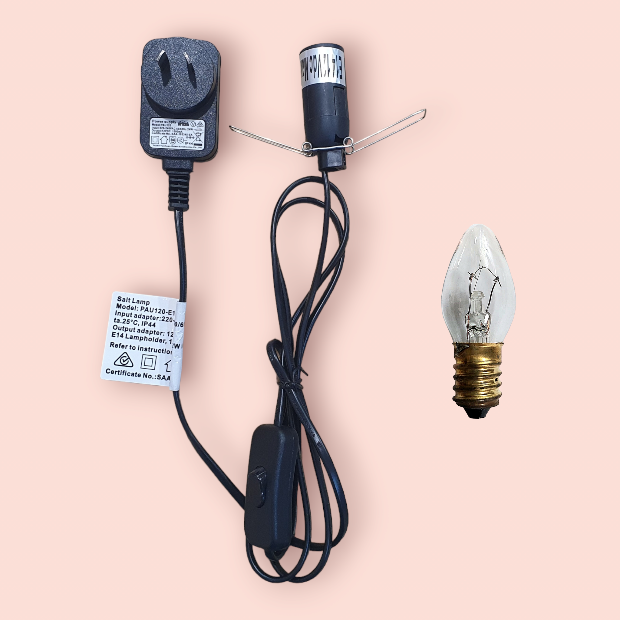 12V DC cord with 12V - 12W globe
