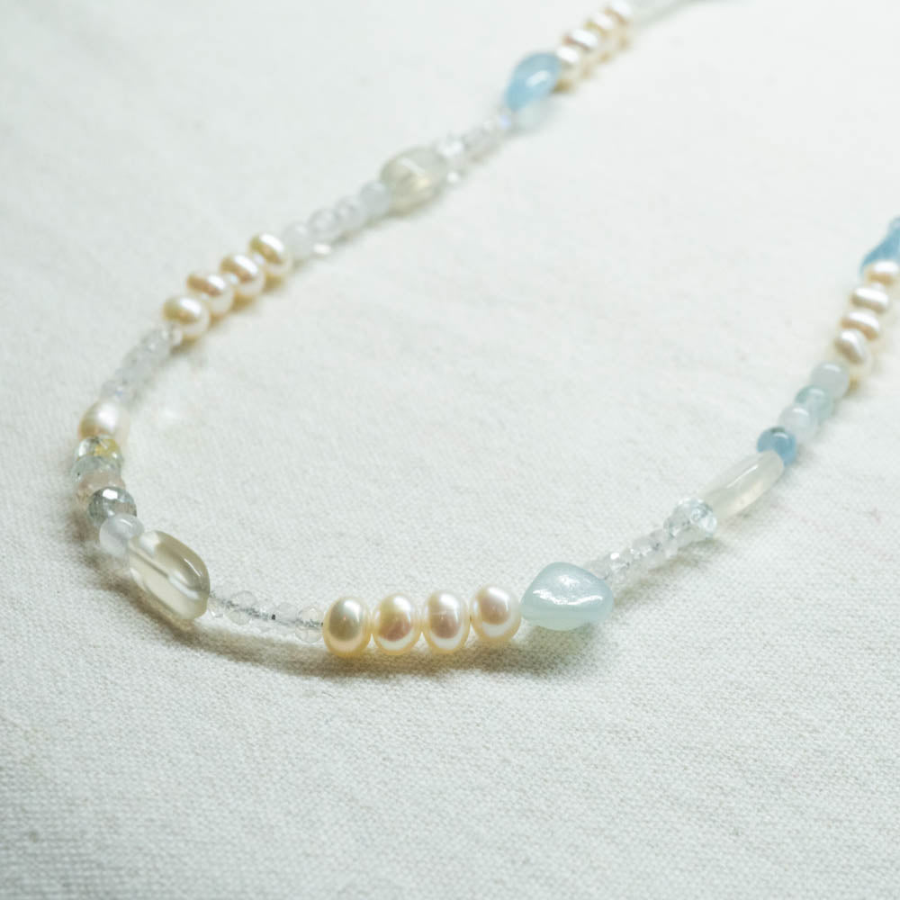 aquamarine and moonstone necklace