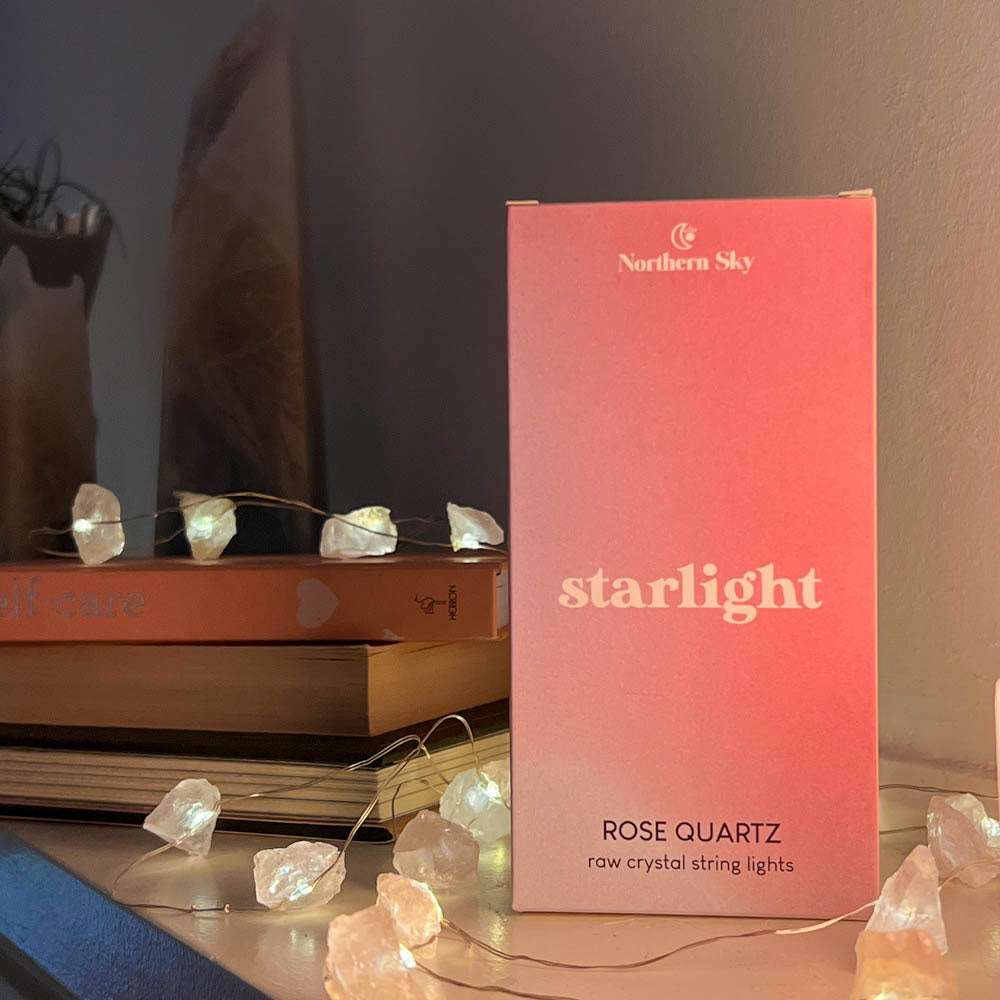 Rose Quartz Crystal String Light by Northern Sky