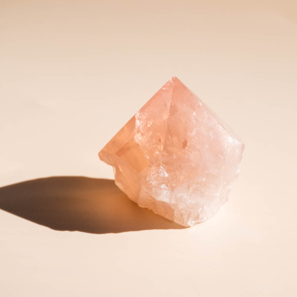Rose Quartz Crystal Point Top Polished