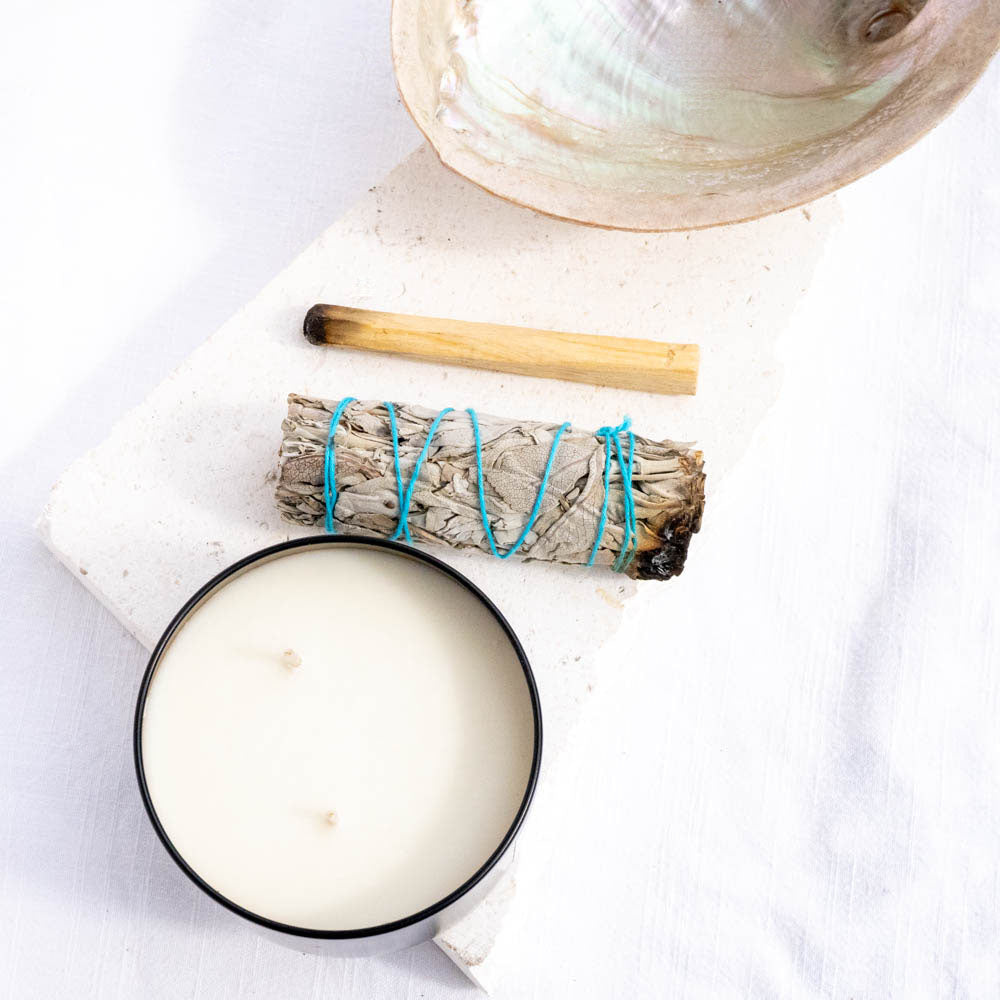 Smudge Stick Kit with Soy Candle