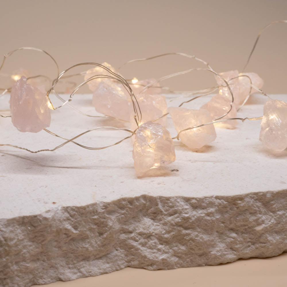 Rose Quartz Crystal String Light by Northern Sky