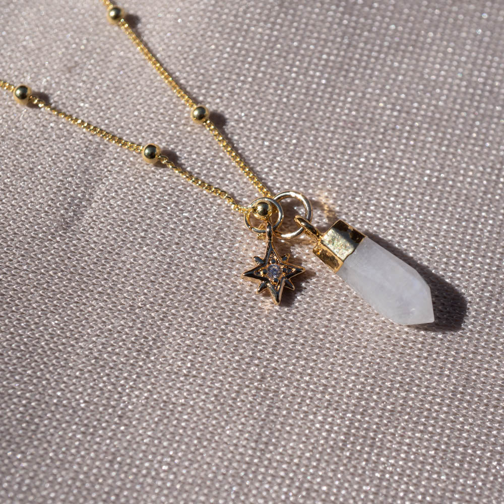 Moonstone Gold Necklace