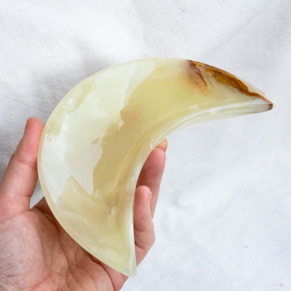 green onyx moon dish