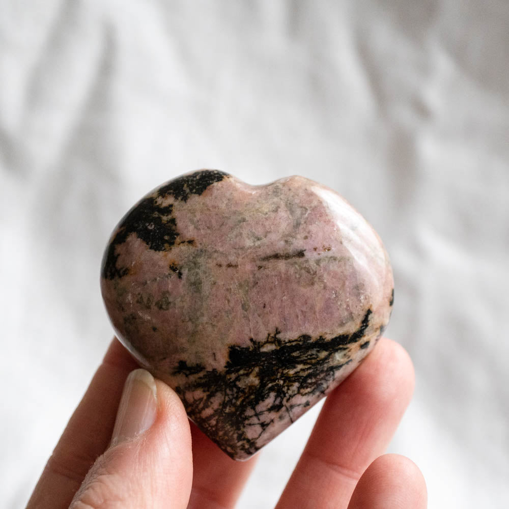 Rhodonite heart