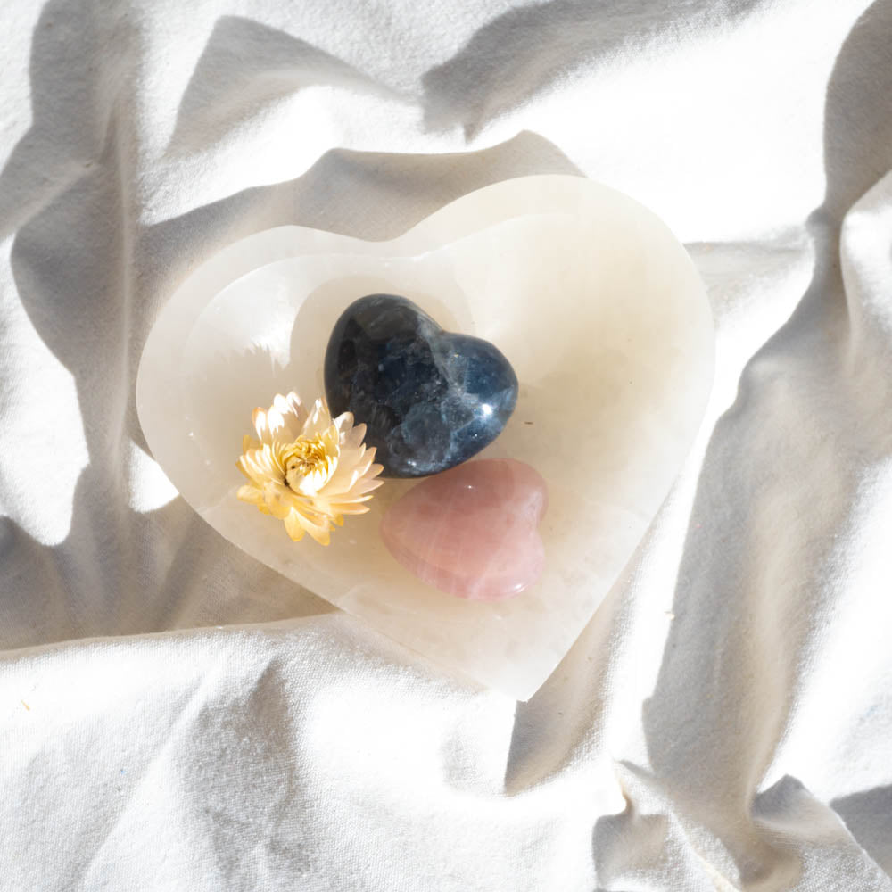selenite heart dish