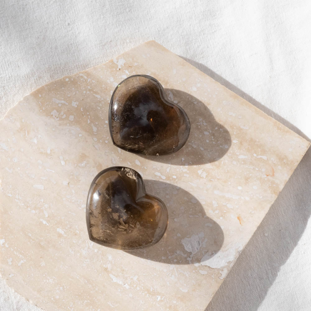 smoky quartz heart