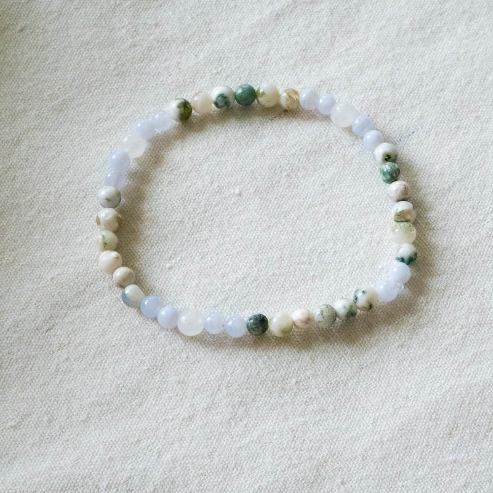 Tree Agate + Blue Lace Bracelet | Soothing + Growth