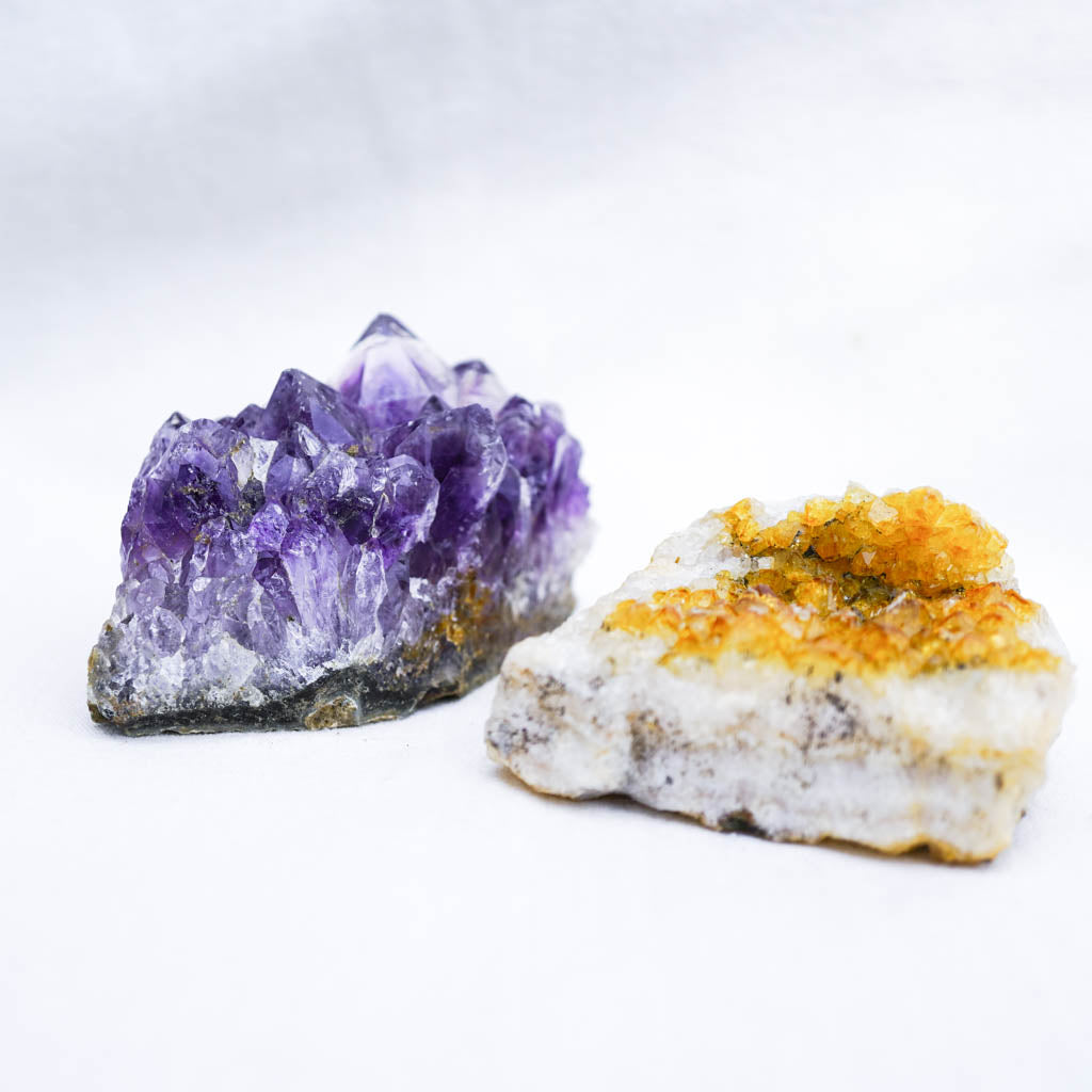 Amethyst and Citrine Clusters